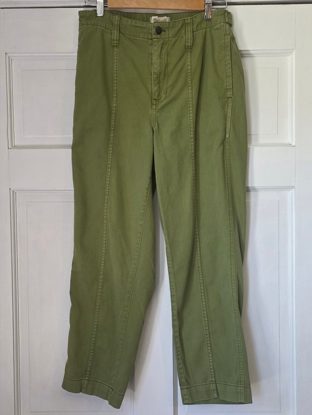 Madewell Taper-Leg Utility Pants in green
